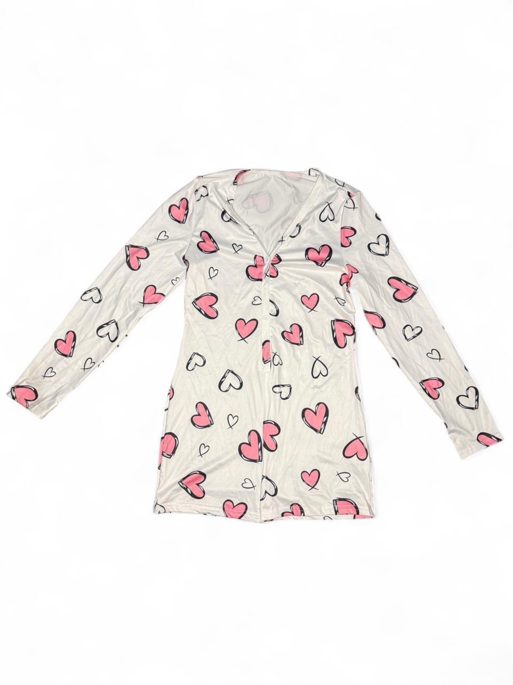 Heart-Print Sleep Romper